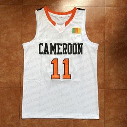2019 Nouveau # 11 Joel Embiid Team Cameroun Basketball Jersey Cousu Personnalisé personnalisé tout numéro de nom XS-5XL