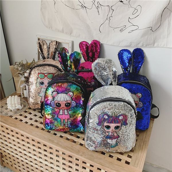 Sac à dos holographique à paillettes 3D pour enfants, sac d'école brillant au laser pour filles, de bonne qualité, nouvelle collection