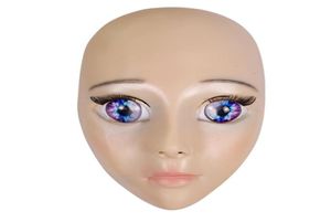 2019 Nouveau anime fille masque Cosplay Cartoon Crossdressher Latex Adulte Blue Eyes Anime Femme Femme Masque6560740