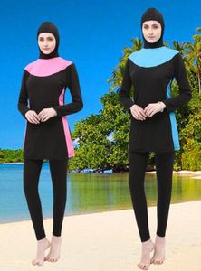 2024 nuevo traje de baño árabe musulmán;traje de baño;El desgaste elegante flexible del wim de la playa del traje de baño del bikini para el deporte de la natación de las mujeres jadea
