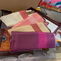 2019 nueva llegada barato invierno gris púrpura negro rosa bloques 4 colores algodón bufanda larga hombres mujeres bufandas grandes con caja y 249M