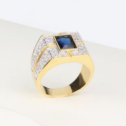 2019 Nieuwe Collectie Infinity Klassieke Sieraden 925 Sterling Silvergold Fill Pave White Sapphire CZ Diamond Wedding Men Ring for Lovers 'Gift