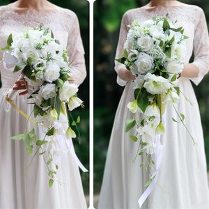 2019 nouvelle arrivée Bouquets de mariée accessoires de mariage féeriques fleurs de mariée 23 55CM fleurs de mariage de haute qualité rapide 234A