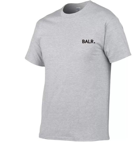 2019 nueva camiseta Balr de Color sólido para hombre, camisetas blancas y negras 100% de algodón, camiseta de verano para monopatín, camisetas para patinar para niño