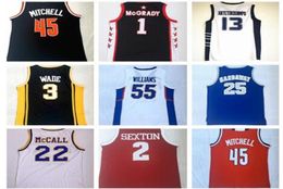 2019 nuevas camisetas de baloncesto 1 MCGRADY 22 MCCALL 13 ANTETOKOUNMPO 2 SEXTON 55 WILLIAMS 45 MITCHELL 3 WADE 25 HARDWAY Basketbal3038173