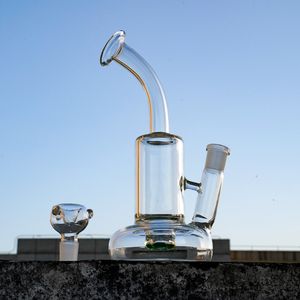 10 pulgadas de vidrio Bong Cubilete Base Cachimbas Tuberías de agua Bongs 18.8 mm Tornado Rigs hembra con tazón Turbone Disc Cyclone Perc Dab Oil Rig WP146