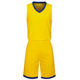 2019 nouveaux maillots de basket-ball vierges logo imprimé taille homme S-XXL prix pas cher expédition rapide bonne qualité jaune Y002