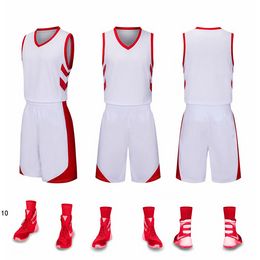 2019 Nieuwe Lege Basketbal Jerseys Gedrukt Logo Mens Maat S-XXL Goedkope Prijs Snelle Verzending Goede Kwaliteit Nieuwe White Red NWR0012R