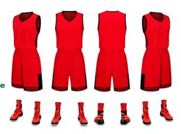 2019 Nouveaux maillots de basket-ball vierges logo imprimé Taille homme S-XXL prix pas cher expédition rapide bonne qualité NOUVEAU ROUGE NOIR OR RBG0012r