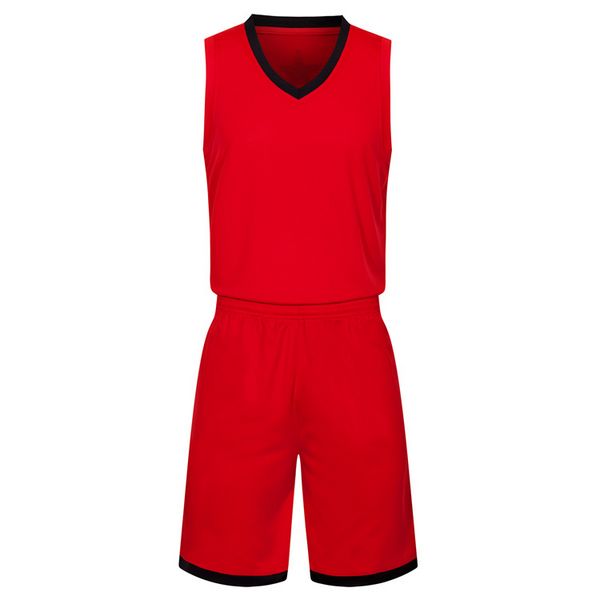 2019 Nouveaux maillots de basket-ball vierges logo imprimé Hommes taille S-XXL prix pas cher expédition rapide bonne qualité Rouge Noir RB011AA1n