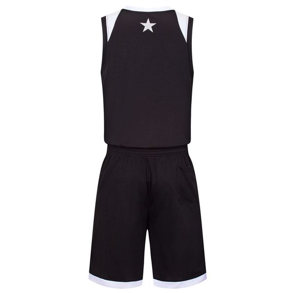 2019 Nouveaux maillots de basket-ball vierges logo imprimé Hommes taille S-XXL prix pas cher expédition rapide bonne qualité Noir Blanc BW002