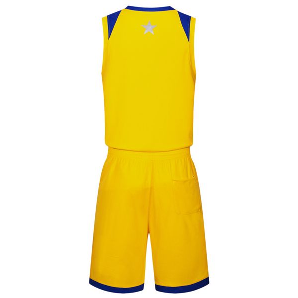 2019 Nuevos jerseys de baloncesto en blanco logotipo impreso tamaño para hombre S-XXL precio barato envío rápido de buena calidad Amarillo Y004