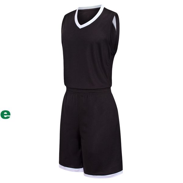 2019 Nouveaux maillots de basket-ball vierges logo imprimé Taille homme S-XXL prix pas cher expédition rapide bonne qualité Noir Blanc BW003AA12r