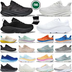 Designer bondi clifton 8 9 sneakers running shoes for men women Triple Black White Cloud Blanc De Blanc outdoor mens womens trainers