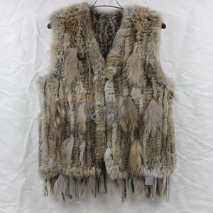 kleuren vrouwen echte echte konijn bont vest jas krassen wasbeer bont kraag waastcoat t191118
