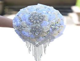 2019 Nieuw ontwerp Handgemaakte Rose Flowers Bridal Bouquets Bridesmaids Handhouders Handhouders Aangepast Bouquet Manual Holding Bling Bling Bling Crystal 1941835