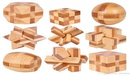 2019 nouveau Design IQ casse-tête Kong Ming Lock 3D en bois entrelacé bavure Puzzles jeu jouet pour adultes Kids3920664