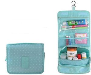 Conception imprimé unisexe Organisateur cosmétique portable imperméable Sac de voyage à crochet de grande capacité Sac de maquillage de lavage de toilette