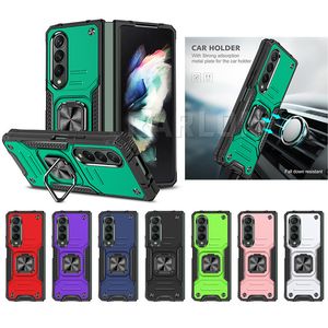 2022 Nieuwe magnetische ringhouder Telefoonhoesjes voor Samsung Galaxy Z Flip 4 3 FLIP4 Z FOLD 4VOUND4 5G 360 HEAVE DOEVE HARD DOOD HARD HARD HYBRID HARD HARDE MOBIELE COVERS