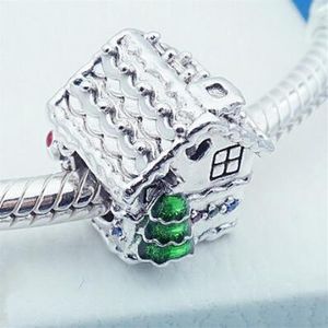 2019 NOUVEAU BRODE LOLLE PERLE 925 STERLING Silver Gingerbread House Charm Fits European Pandora Bijoux Bracelet Colliers Pendant251Q