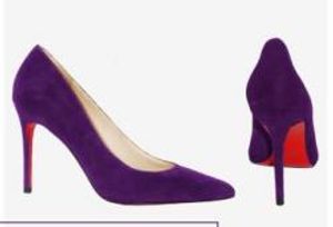 2019 nieuwe modeontwerper vrouwen schoenen hoge hakken 6,5 cm 9.5 cm paars zwart rood geel lederen puntige tenen pumps jurk schoenen topkwaliteit