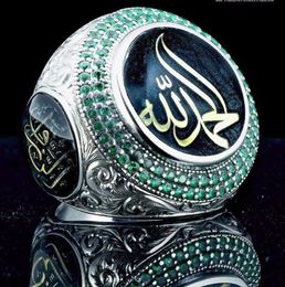 2019 Nieuwe Mode Overdreven Turkse stijl Saudi Star Prins Sapphire Crystal Lucky Stone Inlay Ring Liefhebbers Verjaardag Geschenken voor Mannen Groothandel