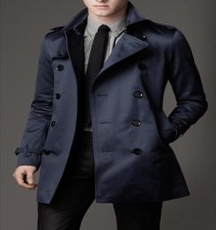 2019 nouvelle mode hommes longs manteaux d'hiver coupe ajustée hommes décontracté trench-coat hommes double boutonnage trench-coat style britannique outwear7548926