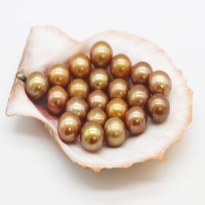 Nouvelle mode perle d'eau douce naturelle teint en vrac perle d'huître ronde 6-7mm bricolage perle bijoux accessoires