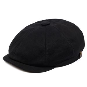 2019 nouvelle mode couleur unie quatre couleurs béret casquette loisirs de plein air chapeau octogonal hommes et femmes printemps et automne chapeaux chauds