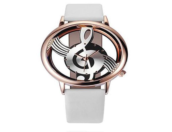 2019 New Fashion Women Watches Note Notación Música de cuero Analógico Quartz Watch Watch Pulsera Creative Casual Ladies Watches4885040