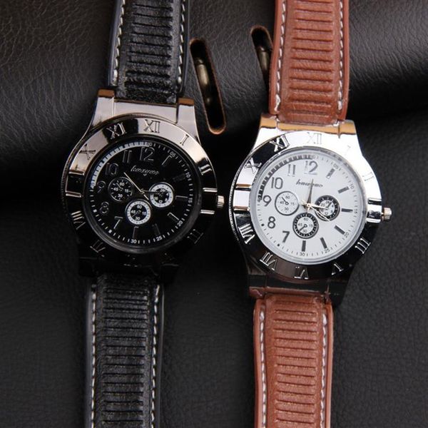 2019 Nouveau allume de barre de cigarette USB sans flamme sans flamme Relogie Masculino horloge plus légère quartz pour le quartz pour le quartz Kol SAA260L