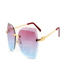 2019 nouvelles lunettes en métal sans cadre, le nom peut être gravé dans la lentille T8100688 lunettes de soleil personnalisées taille 5818135mm lunettes de soleil9972655