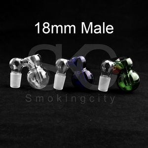 Catchante de ceniza de burbujas de vidrio nuevo de 18 mm de cenizas de vidrio de 18 mm Percolator reciclador tazones para tuberías de fumar bongs dab plataformas beaker bongs