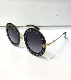 2019 Nuevo diseñador de marca de alta calidad Gafas de sol de lujo de lujo para mujeres Gafas de sol 0113s Gafas de sol redondas Gafas de Sol Mujer Lunette2509690