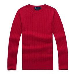 2019 nouveau haute qualité Mile Wile Polo marque hommes pull torsadé tricot coton pull pull petit jeu de cheval