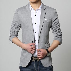 2019 nouveaux hommes de luxe costumes décontractés robe Blazer coupe cintrée mâle Blaser Masculino veste de mariage Blazer pour hommes gris régulier