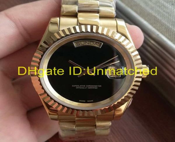 2019 New Luxury Watch Mouvement mécanique automatique Male de bracelet Gold Cached Calling Crown Designer Mens Watches 40mm9309074