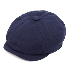 2019 nieuwe Mannen Krantenjongenspet Unisex Baret katoen Hoed Gatsby Achthoekige Effen kleur Vrouwen Vintage Merk Winter Lente Eendenbek hoeden