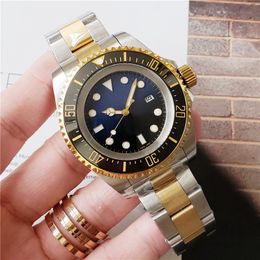 2020 Nouveau Mens Watch Deep Ceramic Bezel SEA-Dweller Saphir Cystal Acier Inoxydable Avec Glide Lock Fermoir Mécanique Automatique Mens Montres