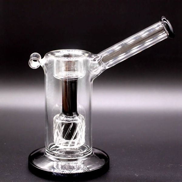 Mobius Matrix Sidecar Glass Bong Hookahs Birdcage Perc Bongs negros Tubos para fumar de agua gruesa con junta de 18 mm