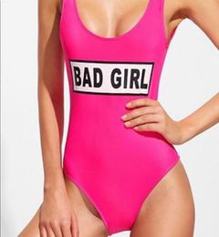 2019 Nuevo traje de baño Monokini Mujer Bulls Body Traje de baño de una pieza con letras Bikini Baloncesto Monos deportivos rojos Traje sexy5348912