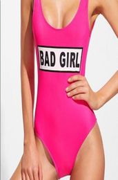 2019 nouveau maillot de bain monokini femmes taureaux body une pièce lettre maillot de bain bikini basket-ball rouge combinaisons de sport sexy costume2822174