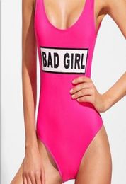 2019 Nuevo traje de baño Monokini Mujer Bulls Body Traje de baño de una pieza con letras Bikini Baloncesto Monos deportivos rojos Traje sexy4621589