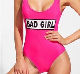 2019 Nuevo traje de baño Monokini Mujer Bulls Body Traje de baño de una pieza con letras Bikini Baloncesto Monos deportivos rojos Traje sexy5499039