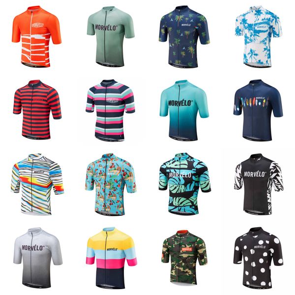 Nuevo equipo morvelo Ciclismo mangas cortas jersey Verano Ropa de bicicleta de secado rápido Marca de calidad superior Ropa Ciclismo al por mayor U51054