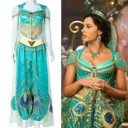 2019 Nieuwe Film Aladdin Jasmine Prinses Rok Halloween Cosplay Costume304Y