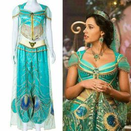 2019 Nouveau Film Aladdin Jasmine Princesse Jupe Halloween Cosplay Costume327U