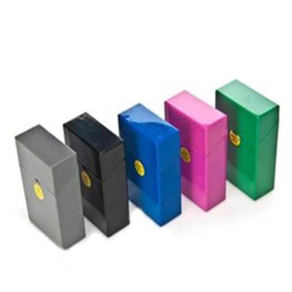 Nouvelle boîte à cigarettes en plastique multicolore Auto-pop-up Portable Hard Shell Protection de l'environnement 20 Accessoires de tabac en gros