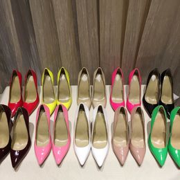 Designer Talons Hauts Sandales De Luxe Rivet Sandale Femmes Chaussures Habillées En Cuir Verni En Daim Pompe À Bout Pointu Chaussure De Mode Partie De Mariage Chaussures
