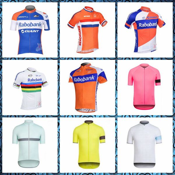 Nouveau RABOBANK RAPHA équipe cyclisme manches courtes maillot chaud été Style vélo séchage rapide respirant hommes U51423